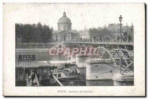 Old Postcard Paris Institute of France Bateau Peniche Elixir Combier Maggi