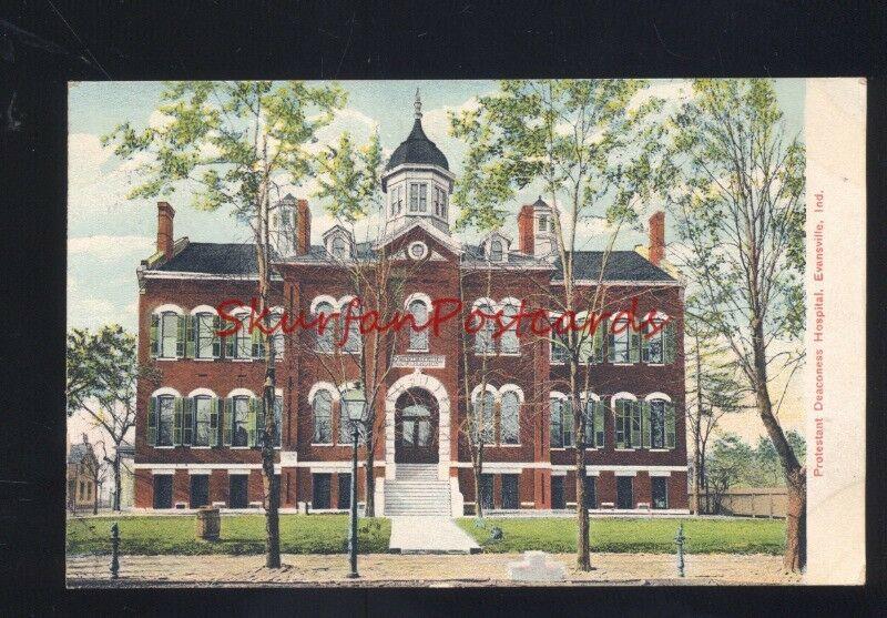 EVANSVILLE INDIANA PROTESTANT DEACONESS HOSPITAL VINTAGE POSTCARD