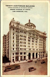 Vtg Los Angeles California CA Trinity Auditorium Building 1920s Postcard