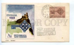 418892 SAN MARINO 1968 year EUROPA CEPT First Day COVER