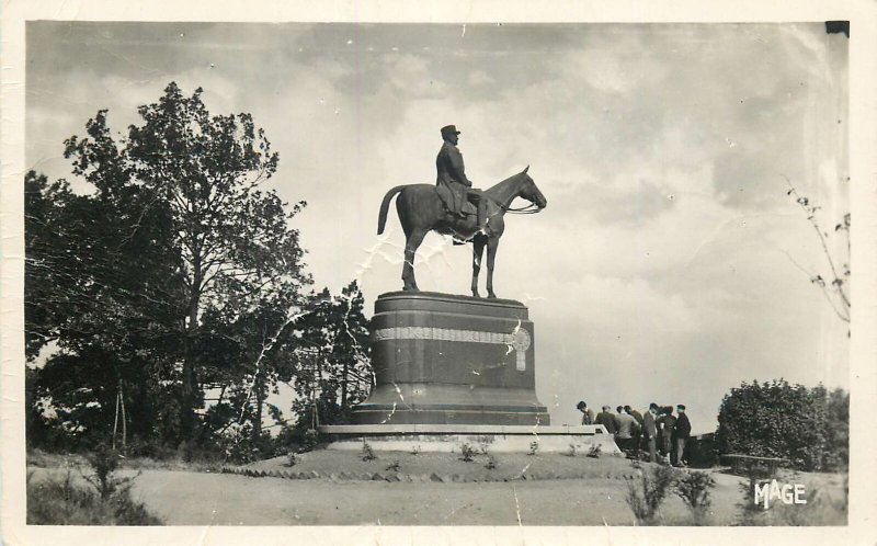 Postcard France Mont Cassel Marshall Foch equestrian statue