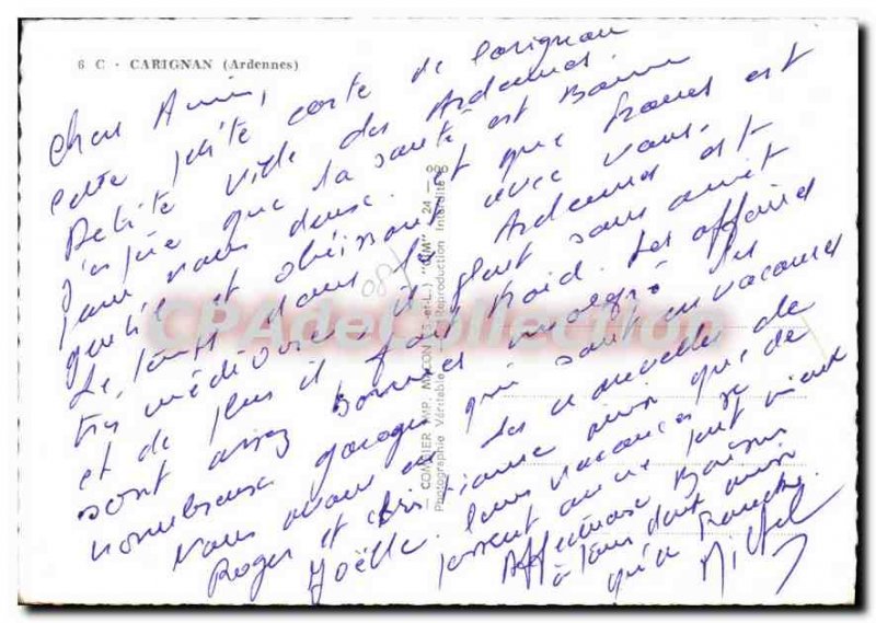 Postcard Old Carignan Ardennes
