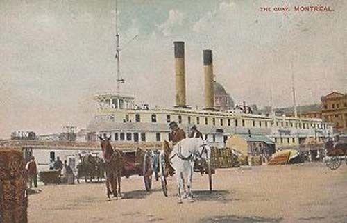 The Quay Montreal Antique Canada Canadian Postcard