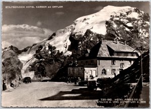 Stilfserjoch Hotel Karner Mit Ortler Mountain Italy Real Photo RPPC Postcard