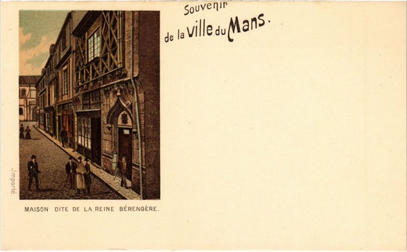 CPA AK LITHO Ville du MANS - Souvenir - Maison Dite de la Reine (987768)