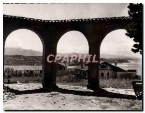 Postcard Modern Bass Bidart Pyrenees view of Bidart and Spain