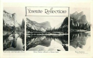 California Yosemite NP Reflection Watkins Mirror Lake RPPC Postcard 22-1742