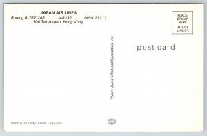 VIntage Airline Airplane Postcard - Japan Air Lines - Boeing B 767-246