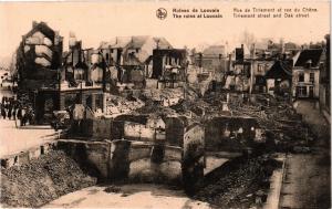 CPA MILITAIRE Ruines de Louvain-Rue de Tirlemont et rue du Chéne (316903)