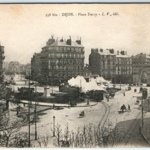 c1910s WWI Soldier Letter to Mother Postcard Place Darcy, Dijon Steam Train A29