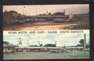 SALEM SOUTH DAKOTA SD HOME MOTEL CAFE RESTAURANT OLD CRARS VINTAGE POSTCARD