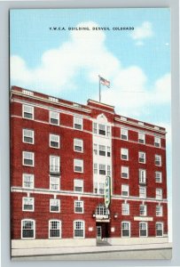 Denver CO-Colorado, YWCA Building, Linen Postcard 