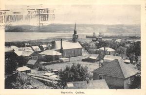 Bagotville Quebec Canada 1947 Postcard Town Birdseye View