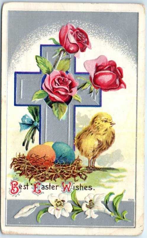 Postcard - Best Easter Wishes with Easter Holiday Art Print