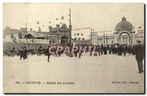 Old Postcard Ostend Entree races Equestrian Horses Palace