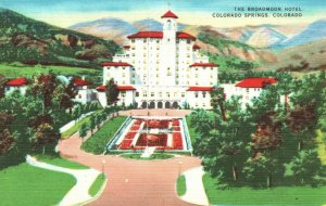 Vintage Postcard Broadmoor Hotel Rooms Colorado Springs Colorado Elmer C. Clark