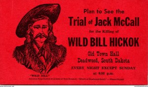 South Dakota Deadwood Old Town Hall Trial Of Jack McCall