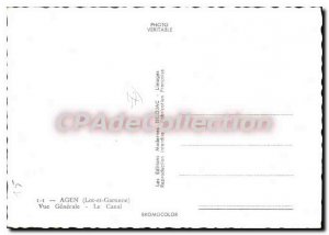 Postcard Modern Agen Vue Generale Canal
