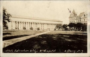 Albany New York NY State Education Building Real Photo Vintage Postcard
