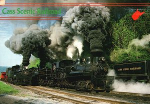 Cass Scenic Railroad Steam-Driven Train State Park Cass West Virginia Postcard