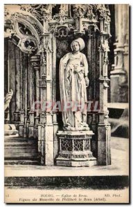 Old Postcard Church Bourg De Brou From Figure Mausoleum From Philibert Le Beau