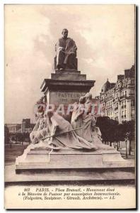 Old Postcard Paris Monument Place Breteuil