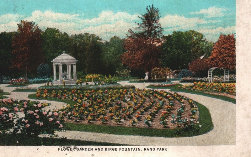 SOFT PICTURE CARDS POWER HOUSE AND DAM KEOKUK IA & FLOWER GARDEN RAND PARK  IL