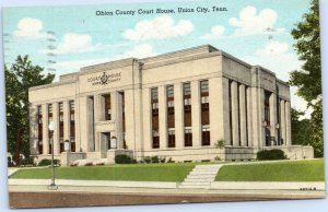 postcard Tennessee - Obion County Court House