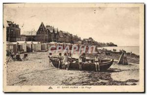 Old Postcard St Aubin The Beach