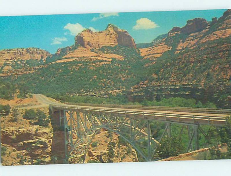 Unused Pre-1980 BRIDGE SCENE Sedona - Near Flagstaff Arizona AZ H7565