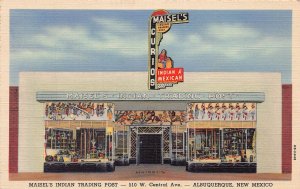 J76/ Albuquerque New Mexico Postcard Linen Maisel's Indian Curios  240