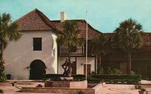 St. Augustine Florida FL, Hispanic Garden, House Garden Clubs, Vintage Postcard