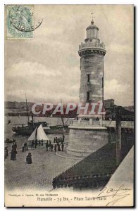 Old Postcard Marseille Lighthouse St. Mary