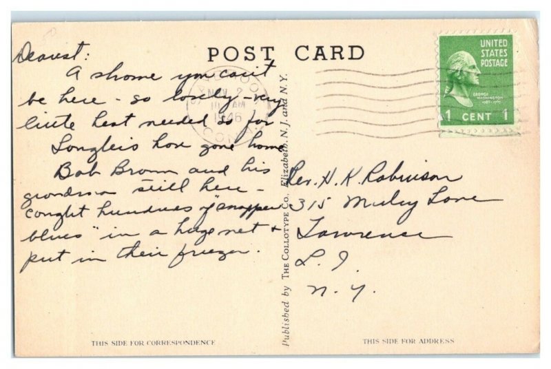 Inner Light, Saybrook, CT Hand-Colored Postcard *7G10