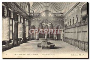 Old Postcard Chateau de Pierrefonds The Hall of Preux