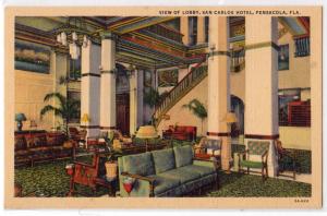 Lobby, San Carlos Hotel, Pensacola FL