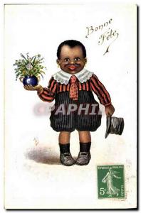 Postcard Old Negro color Child