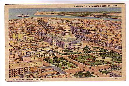 Air View, City, Harbour, Havana, Cuba,