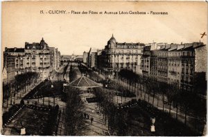 CPA Clichy Place des Fetes et Avenue Leon Gambetta (1314125)