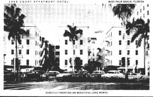 Florida West Palm Beach Lake Court Apartment Hotel 1954