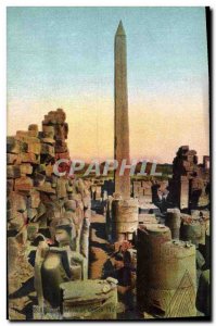 Postcard Ancient Egypt Karnak Egypt Obelisk of Queen Maliere