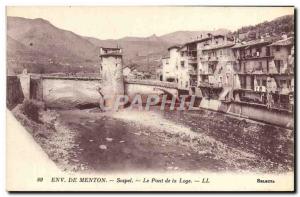 Old Postcard Sospel Menton surroundings Bridge lodge