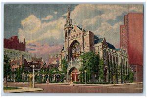 c1940 Fourth Presbyterian Church Michigan Ave Delaware Chicago Illinois Postcard 