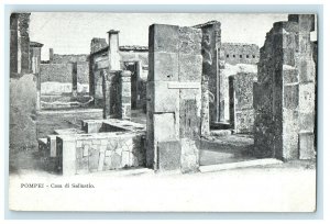 c1910's Italy Pompei Casa Di Sallustio Unposted Antique Postcard 