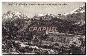 Old Postcard Panorama Mountain Levens Under the Snow