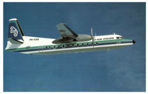 Air New Zealand Fokker F27 Airplane Postcard