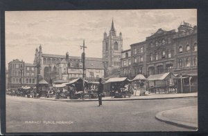 Norfolk Postcard - Market Place, Norwich      RS18758