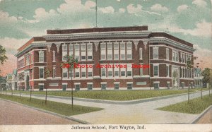 IN, Fort Wayne, Indiana, Jefferson School, Exterior View, 1910 PM