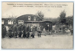 1914 Allies in the German Prison Camp in Wahn Cologne Germany Postcard