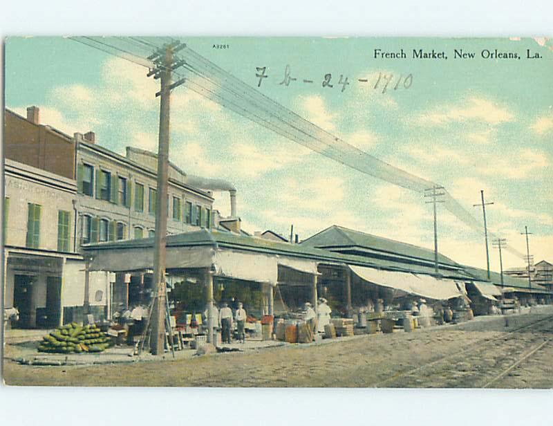 Divided-Back VENDORS AT FRENCH MARKET New Orleans Louisiana LA p1516